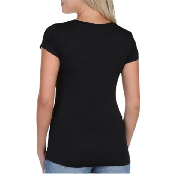 Aveto Black Scoop Neck Short Sleeve Top T-shirt size XL - Picture 2 of 12